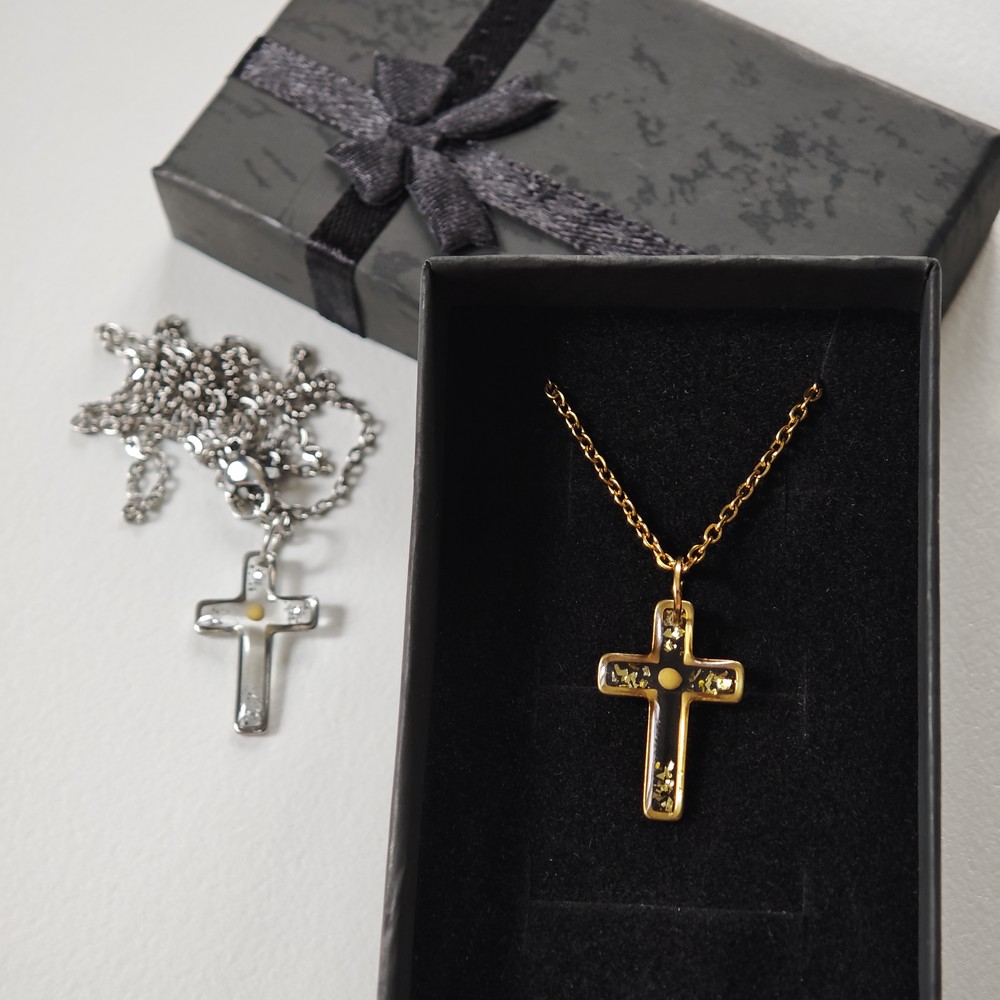 Mustard Seed Cross Necklace, Personalized Faith Gift for Mom & Best Friend, Christian Pendant, Religious Jewelry for Her