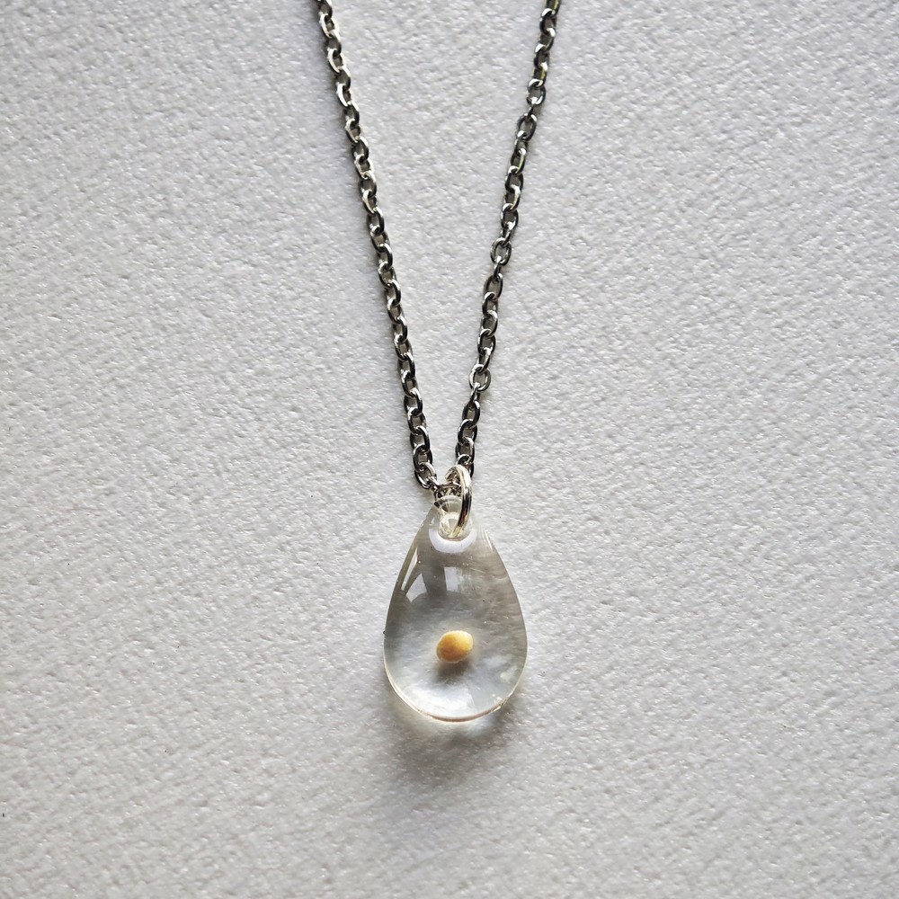 Mustard Seed Necklace, Real Seed Resin Pendant, Christian Faith Gift for Her